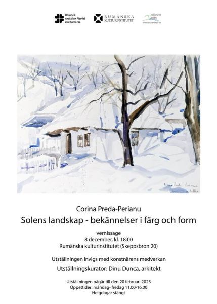 Afis expozitie Corina PREDA PERIANU în Suedia, 2022