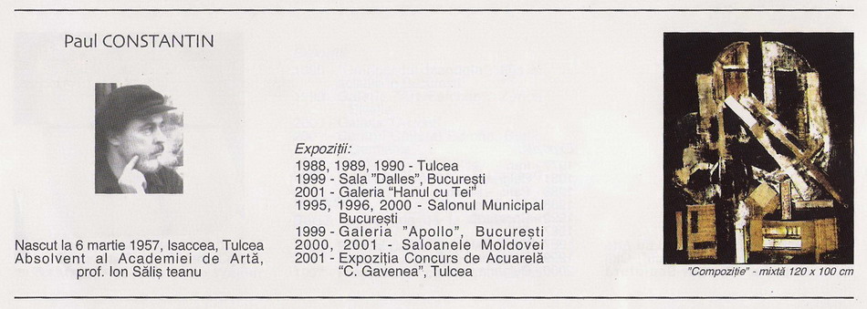 PAUL CONSTANTIN - facsimil din SALONUL NATIONAL DE ARTA 2001