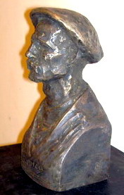 CONSTANTIN NICOLIN - NICOLAE GRIGORESCU,  bust din bronz, expus la Galeria APOLLO dec.2009  