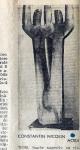 facsimil cu reproducerea sculpturii Hora de Ctin NICOLIN in Romania libera din 15 ian 1970 (articol ref la Expozitia de Grup)