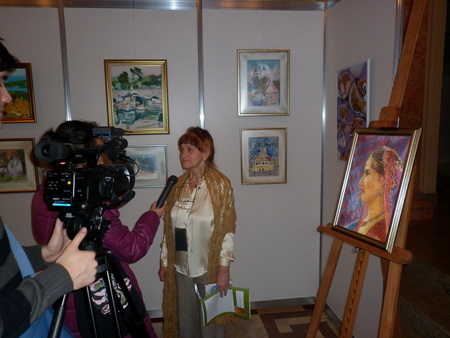 Aspecte de la vernisajul din 28.10.2010 al Expozitiei si lansare carte de la BCU Aula