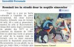 facsimil din ziarul Bursa din 10 iunie 2011 cu reproducerea tabloului "Carusel" de Cicerone Popescu