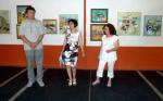 Simion Ciumeica, Speranta Stefanescu, Cristina Oprisenescu la vernisajul expozitiei "Culorile verii" Galeria Orizont