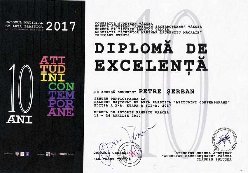 Petre SERBAN - participari la expozitii "Atitudini contemporane" 2017