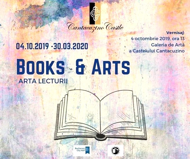 Afisul expozitiei "Books&Arts" de la Castelul Cantacuzino Busteni