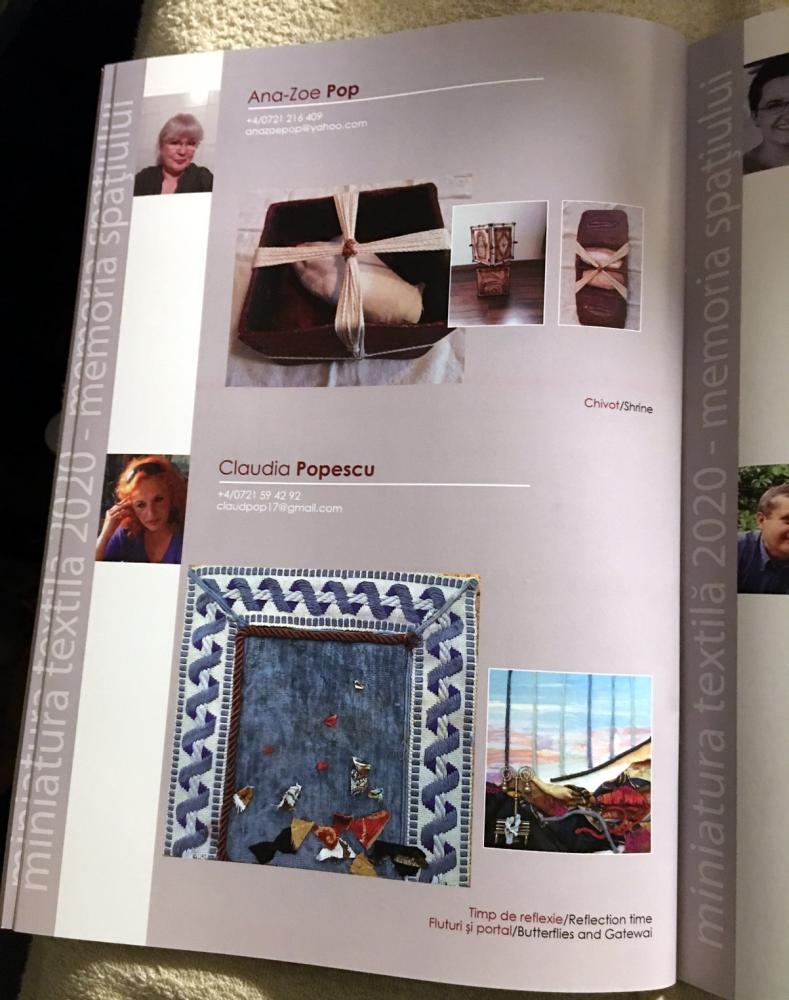 Claudia POPESCU in catalogul expozitiei Salonul National de Miniaturi Textile 2020